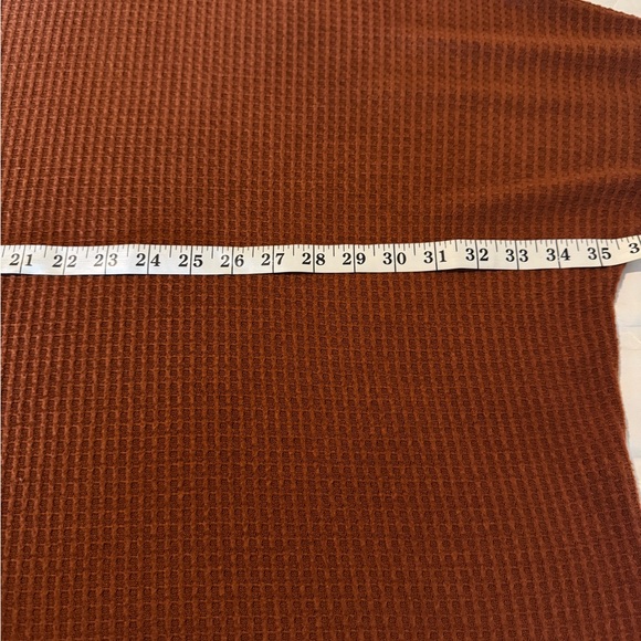 Rust Waffle Neck Cowl Neck Sweater / Tunic Top with Batwing Sleeves - LOVE! 💗 - Picture 5 of 8